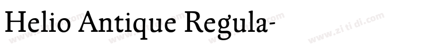 Helio Antique Regula字体转换